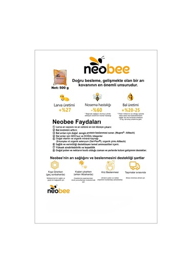 Neobee Doğal Proteinli Arı Yemi 0,5 Kg