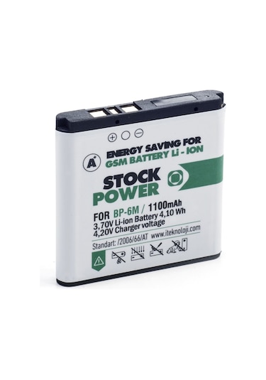 Nokia Bp 6M - 3650 1100 Mah Stock Power Batarya