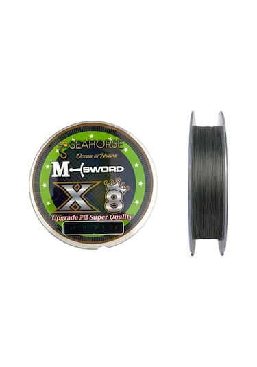 Seahorse M-sword X8 300m Gri İp Misina - 0.18mm 0.18mm