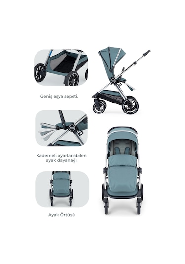 Kanz Explorer Autofold Travel Sistem Bebek Arabası Hunter Green