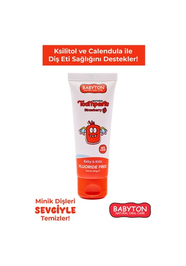 Babyton Çilek Organik Diş Macunu 50 G