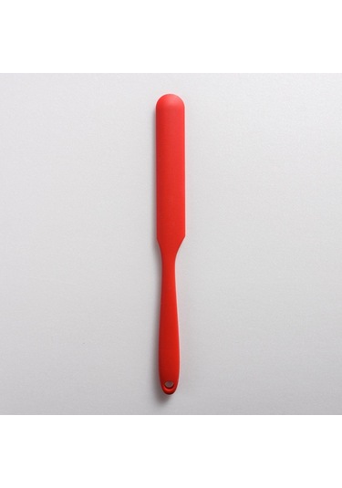 Kırmızı Küçük 1 Parça Silikon Küçük Uzun Kazıyıcı Pişirme Araçları Tereyağı Kazıyıcı Çikolata Buttercream Karıştırma Bıçağı Kek Spatula