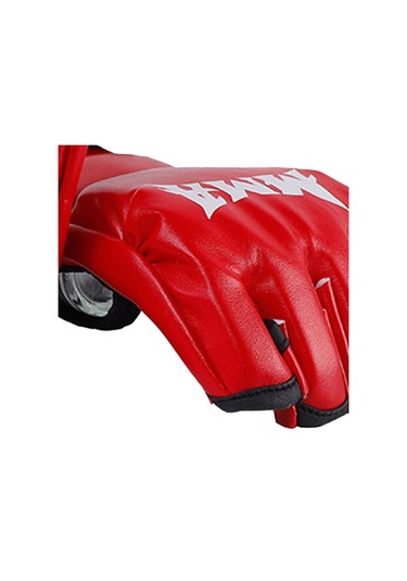 Boks Eldivenleri Yarım Parmak Açık Avuç İçi Grappling Müsabaka Yetişkin Unisex Kırmızı