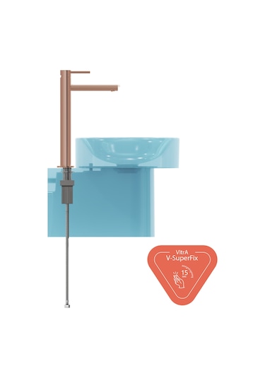 VitrA Origin A4255829 Çanak Lavabo Bataryası Soft Bakır