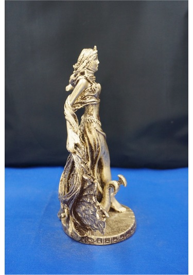 Hera Mitolojik Tanrıça Heykeli 25 Cm Dekoratif Biblo, Ev & Ofis Aksesuarı Altın