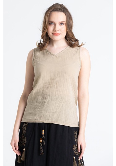 Kolsuz Müslin Melis Bluz Vizon Vzn-vizon