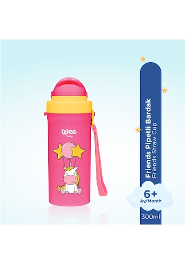 Wee Baby  Pipetli Bardak 300 ML - Pembe