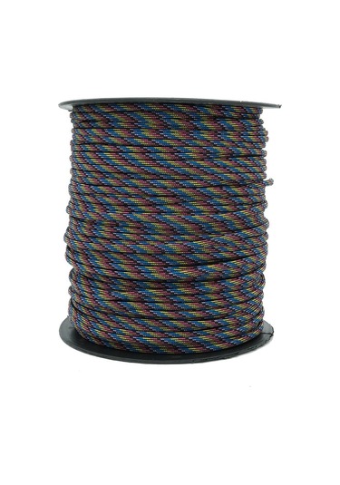 Paracord İp 4 Mm Mor Mavi Desenli No:76 10 Metre Çok Renkli