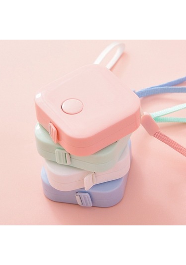 1.5m Mini Sevimli Taşınabilir Deri Ölçüm Bandı Rastgele Renk Teslimatı