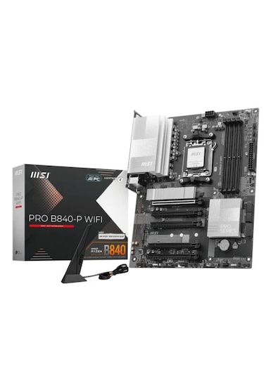 MSI MB PRO B840-P WIFI AM5 8000 MHZ(OC) DDR5 HDMI 2x M.2 USB 10 Gbs ATX Anakart