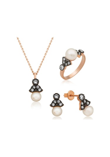 Casera's Gümüş İnci Kadın Set Csr2182599 Gümüş