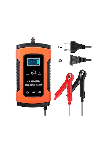 Wezone 12v 5a Akıllı Akü Şarj Cihazı - Moto Ve Araçlar İçin Tamir Edici Kurşun Asit Şarj Aleti Eu Standartı