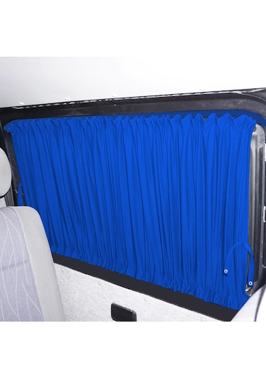 Pandami Opel Vivaro A 2001-2014 Uyumlu Mavi Raylı Oto Perde Takımı