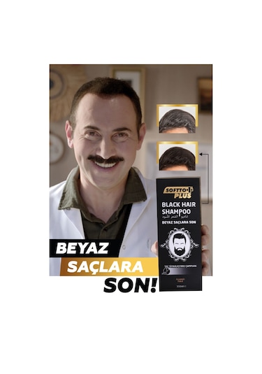 Softto Plus Black Hair Şampuan 3 x 350 ML