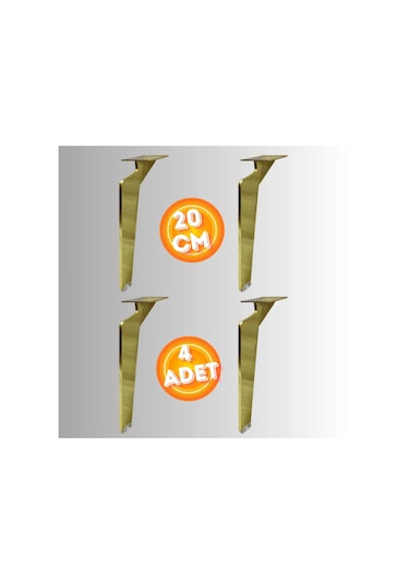20 Cm Metal Tabanca Ayak Koltuk Ayağı Mobilya Ayağı Ünite Ayağı Konsol Ayağı Puf Berjer Ayağı 4 Ad Gold