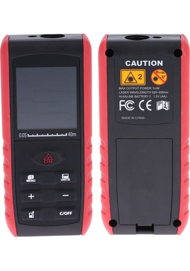 Besthome1 40 Metre Taşınabilir Lazerli Mesafe Ölçer, Alan/hacim Hesaplama, Açı Göstergesi, Yüksek Hassasiyetli Kullanıcılar İçi