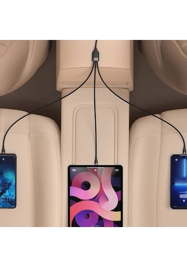 Novahub Flash Serisi Iı 100w Type-c Lightning Micro 3in1 Hızlı Şarj Cihazı