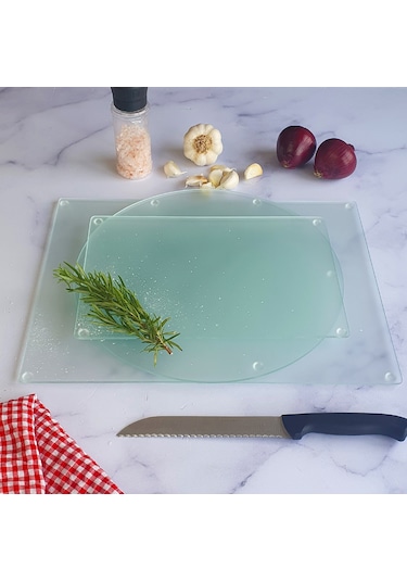 Decorita  |Cam Kesme Tablası | 3'lü Takım | Satina Cam