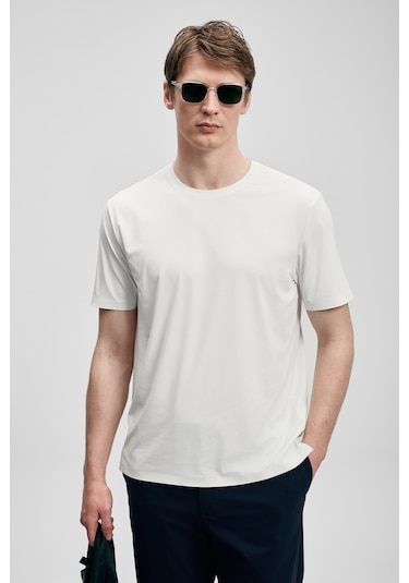 Lufian Nuvor Hi- Tech Performance Dikişsiz T- Shirt Beyaz 111020319100500