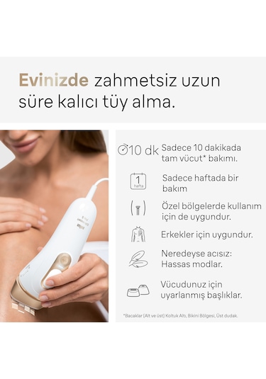 Braun IPL Silk Expert Pro 5 PL5146 2 Başlık İle Tüy Alma Lazer Epilatör + Çanta + Venus Tıraş Bıçağı