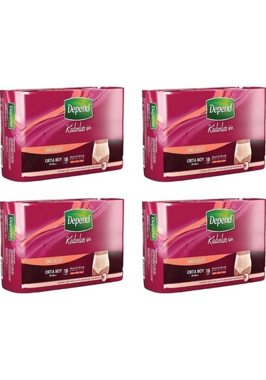 Depend Kadın Emici Külot M 4 x 18 Adet