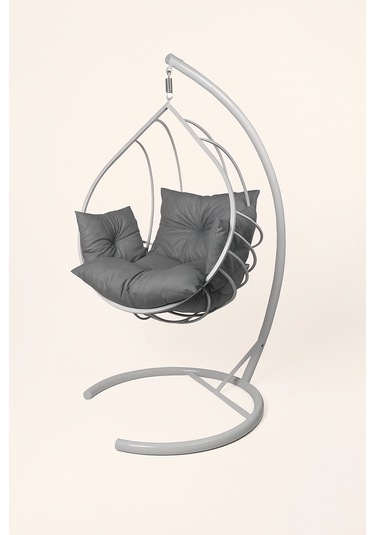 Damla Salıncak - Armut Salıncak Beyaz Beyaz Gri