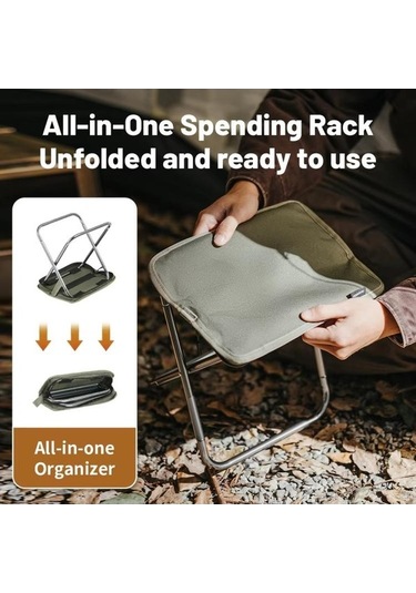 Novahub Naturehike Katlanır Tabure Açık Kamp Alüminyum Sandalye Siyah-gri, Taşınabilir Mavi