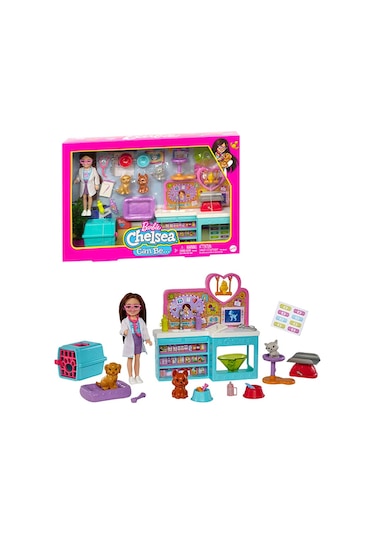Barbie Chelsea Meslekleri Öğreniyor Veteriner Oyun Seti HGT12