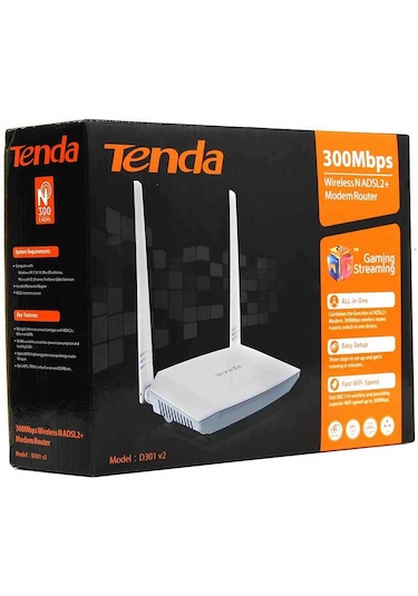 Tenda D301 V2 4port Wıfı-n Adsl2+ Modem