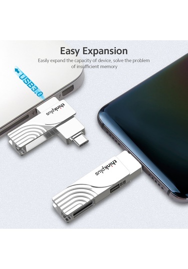 Springsun Thinkplus Tpcu301 128gb Çift Arayüz Usb 3.0/type-c Zinc Alloy Bellek Diski - Telefon, Bilgisayar Ve Araçta Kullanım