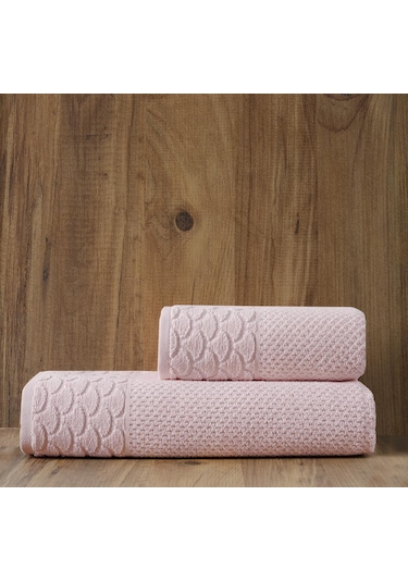 Soley Alana Extra Yumuşak Pamuklu Pirinç Örgü 2'li Havlu Seti HV.ALANA.2LISET
