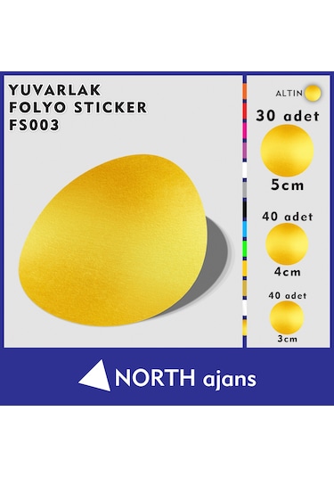 Yuvarlak Folyo Duvar Sticklerı Altın