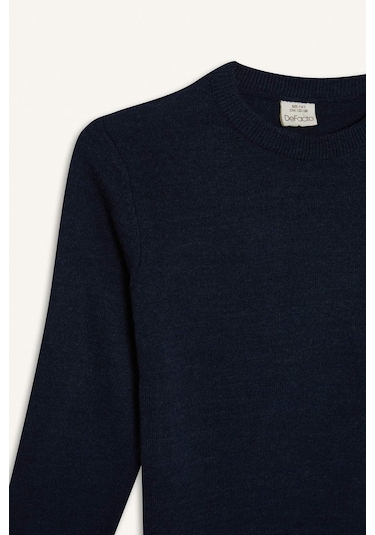 Defacto Erkek Çocuk Bisiklet Yaka Triko Kazak A4992a825wnnv168 Lacivert