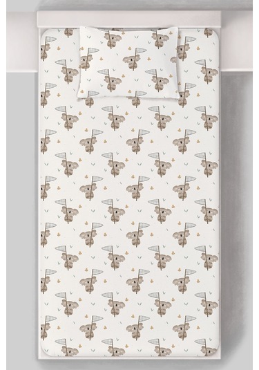 Organik Tek Kişilik Lastikli Çarşaf Seti - Rüzgar Yolcusu Renkli