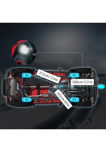 Xuweiwei Dpd-a15-d-4 Ultra Parlak 4 Adet Beyaz Kaya Lambaları Kit 6000lm 12v Suv Kamyon