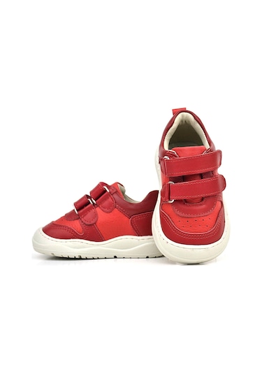 Rakerplus Schaggy Hakiki Deri Kırmızı Bebek Spor Ayakkabı Kırmızı
