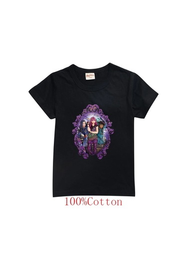 Mınıso Çocuk Karikatür Baskılı T-shirt - Erkek Ve Kız Çocuklar İçin Casual Tişörtmor Mor