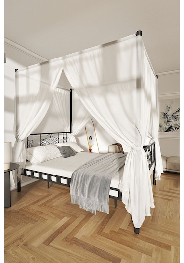 Argimo Stella Sultan Ferforje Siyah Metal Karyola 180x200 (Cibinliksiz)