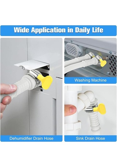 Leezsing Beyaz 2 Metre Geniş Kullanımlı Su Boşaltma Hortumu - Nemlendirici, Klima, Bulaşık Makinesi İçin Esnek Pvc+elastomer, Kesilebilir 25mm/16mm Uçlar Ve Bağlantı Klipsi