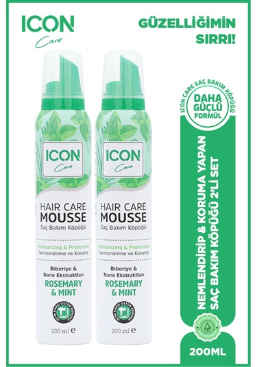 Icon Saç Bakım Köpüğü Rosemary & Mınt 2'li Set