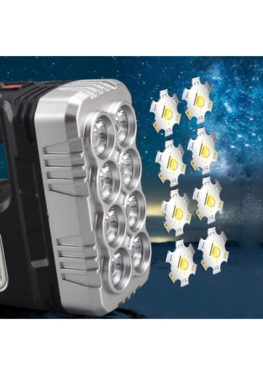 El Feneri Solar Panelli Ledli Powerbank Cob Fener