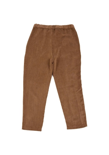 Kadın Souchi Siyah Çizgili Kahverengi Kadife Pantolon Kahverengi