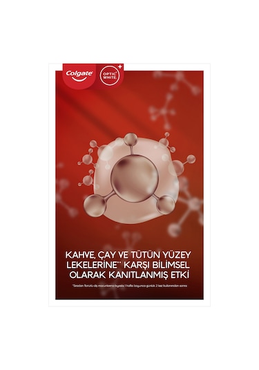 Colgate Optic White Kahve, Çay ve Tütün Kullanıcıları için Beyazlatıcı Diş Macunu 50 ml x 2 Adet