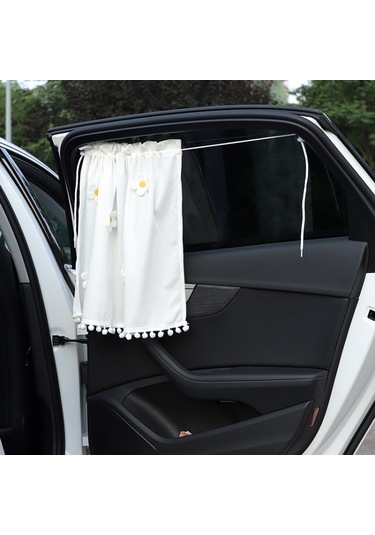 Cbtx Global Waffle Kumaş Araba Camı Gizlilik Koruma Perdesi Araç Yan Cam Güneşlik Perdesi - 5 Ayçiçeği