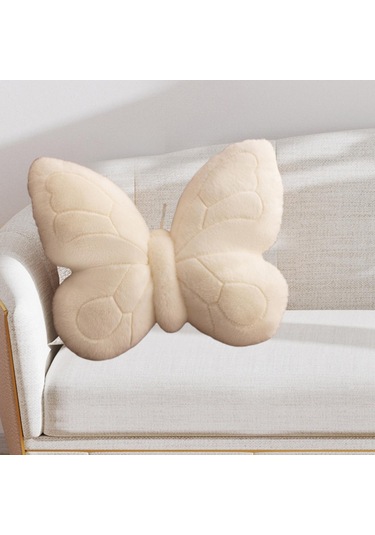 Suntek Kelebek Şeklinde Yastık Hediyesi Rahat Sevimli Yatak Beyaz