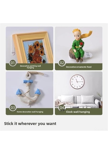 Yifomall 36 Çift 19x92mm Nylon Duvar Stickerı - Yokuşsuz Rakamcı, Bıçak Olmayan, Güçlü Yapışkan, Taşınabilir Magic Tape Örgü + Saç Yüzü Beyaz