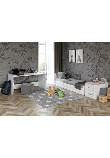 Kznhome Kartopu Büyüyen Beşik Beyaz - Tamamı 1. Kalite Mdf Beyaz