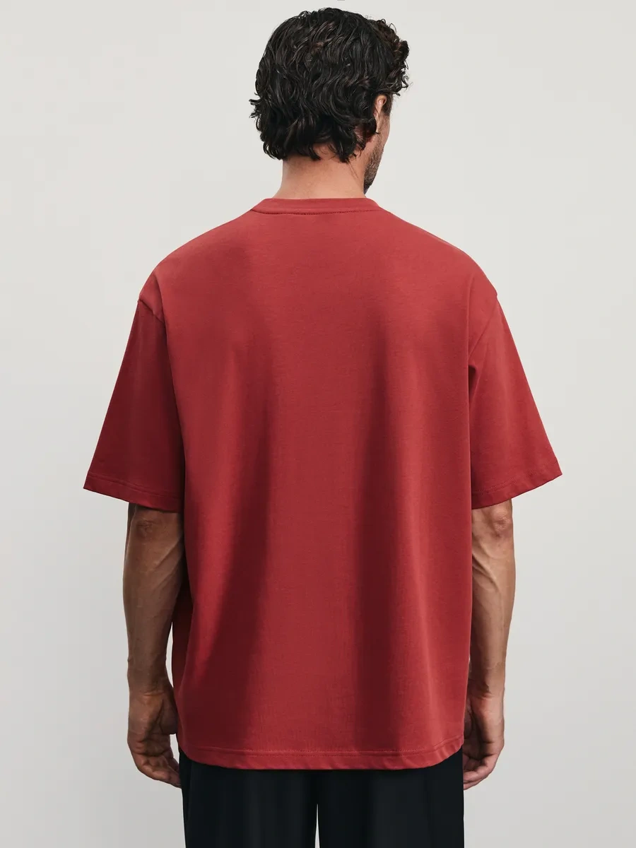 Zarına Pamuklu Temel Oversize Düz Renk Tişört 471320612 Sütlü