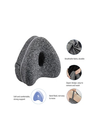 Yaleker Bellek Pamuklu Yan Yatma Bacak Yastığı - Diz Ve Bacak Desteği, Ağrıyı Azaltır, Mavi Diğer