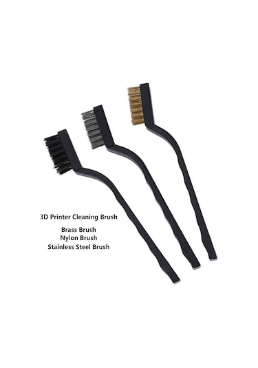 Konesam 7 İnç Nilon Tellerli Temizlik Fırçaları, 3d Yazıcı Aksesuarı, 8 Adet Set
